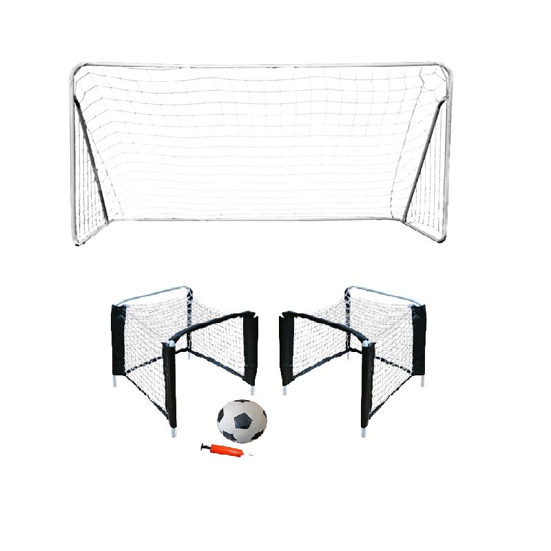 Akčný set - Futbalová bránka MASTER 290 x 165 x 90 cm + Bránkový set MASTER 25 x 25 x 38 cm Beach s loptou