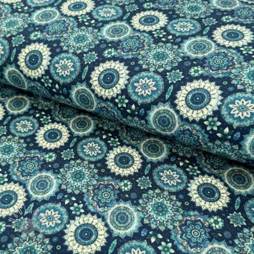 Úplet VISCOSE LYCRA HEAVY Fleur design A digital print