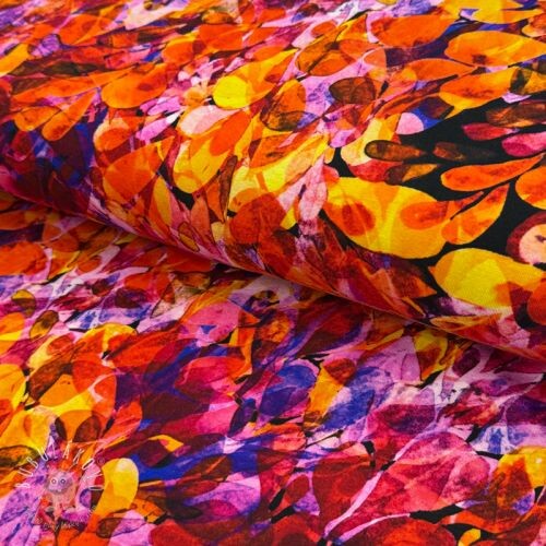 Úplet VISCOSE LYCRA HEAVY Watercolor Abstract design B digital print