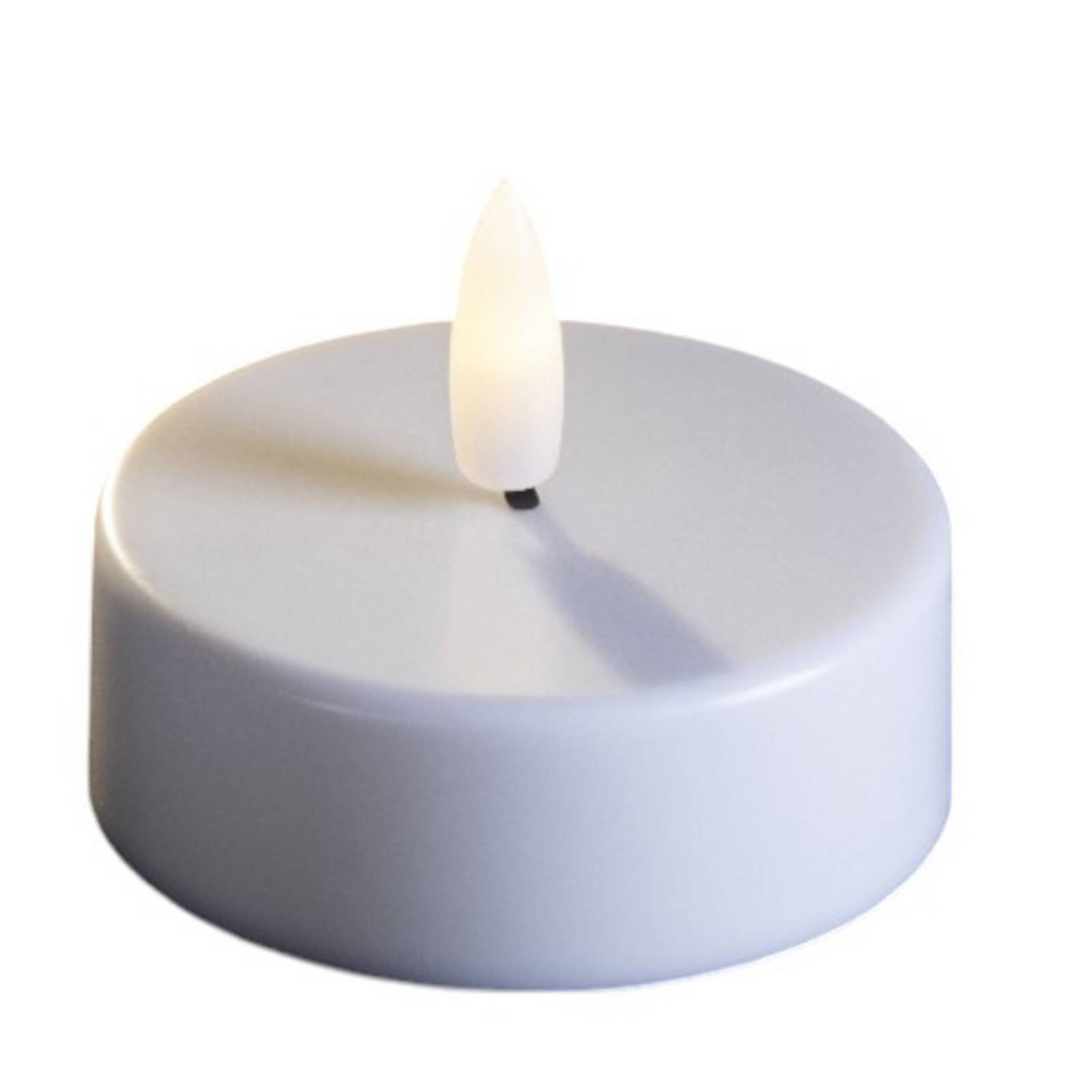 STERNTALER LED čajová sviečka, biela, Ø 5,7 cm, batéria, sada 4 ks