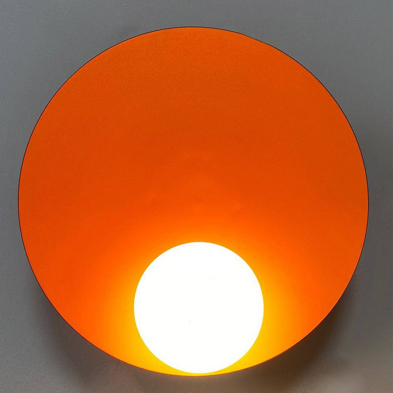 Nástenné svietidlo Aphrodite, oranžové, Ø 33 cm, kov, G9
