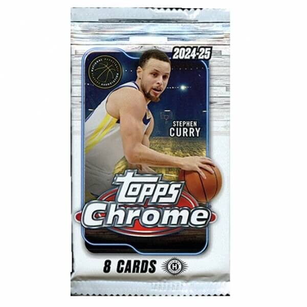 Panini 2024-2025 NBA karty Topps Chrome Basketball Hobby balíček