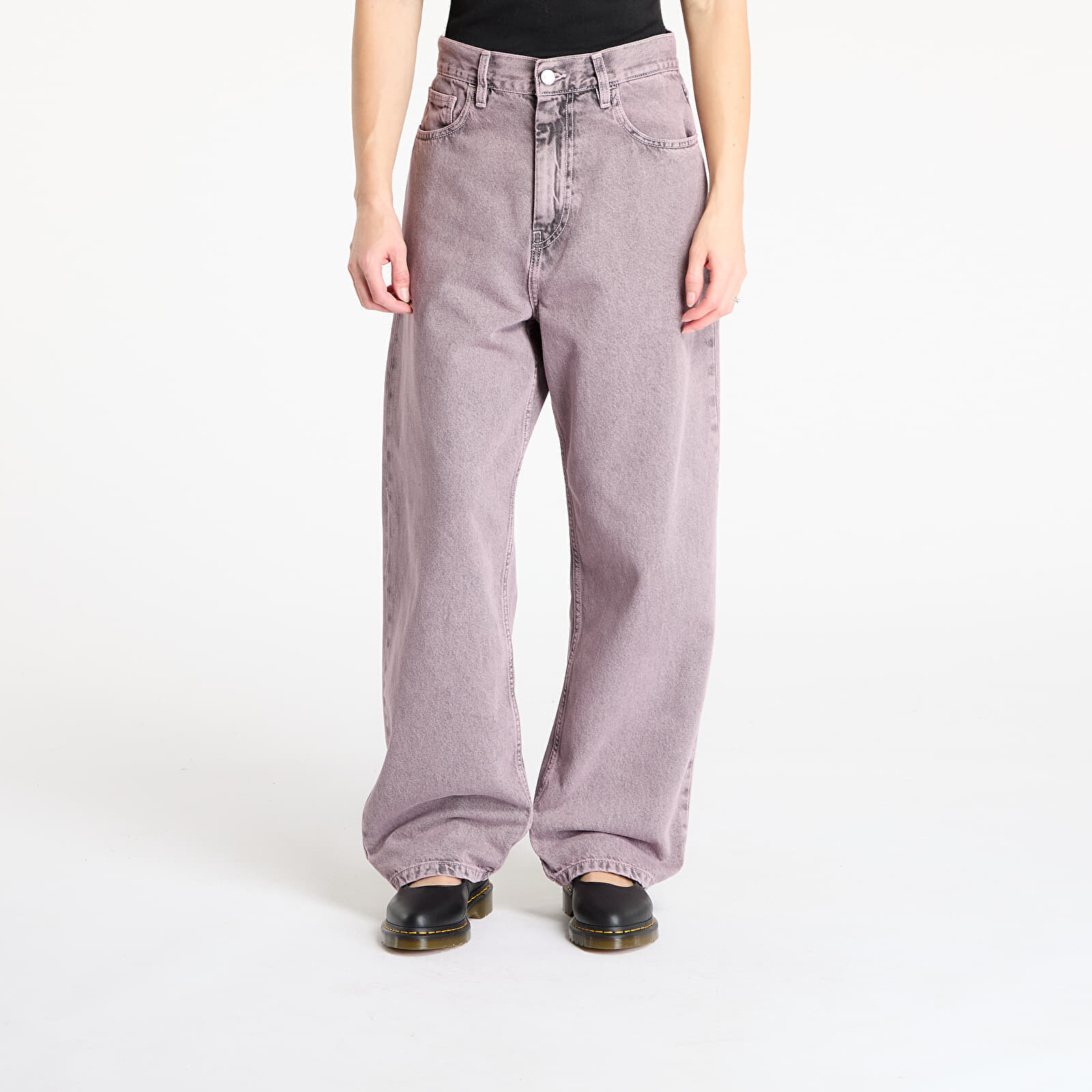 Kalhoty Carhartt WIP W' Brandon Pant Black / Hortensia Garment Dyed M
