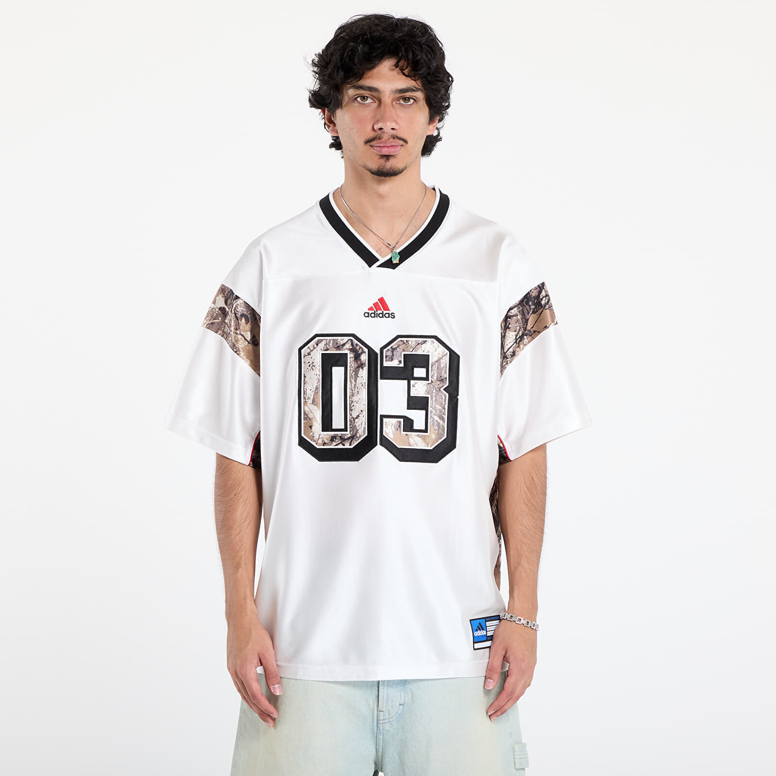 Dres adidas Originals Camo Football Jersey Core White S