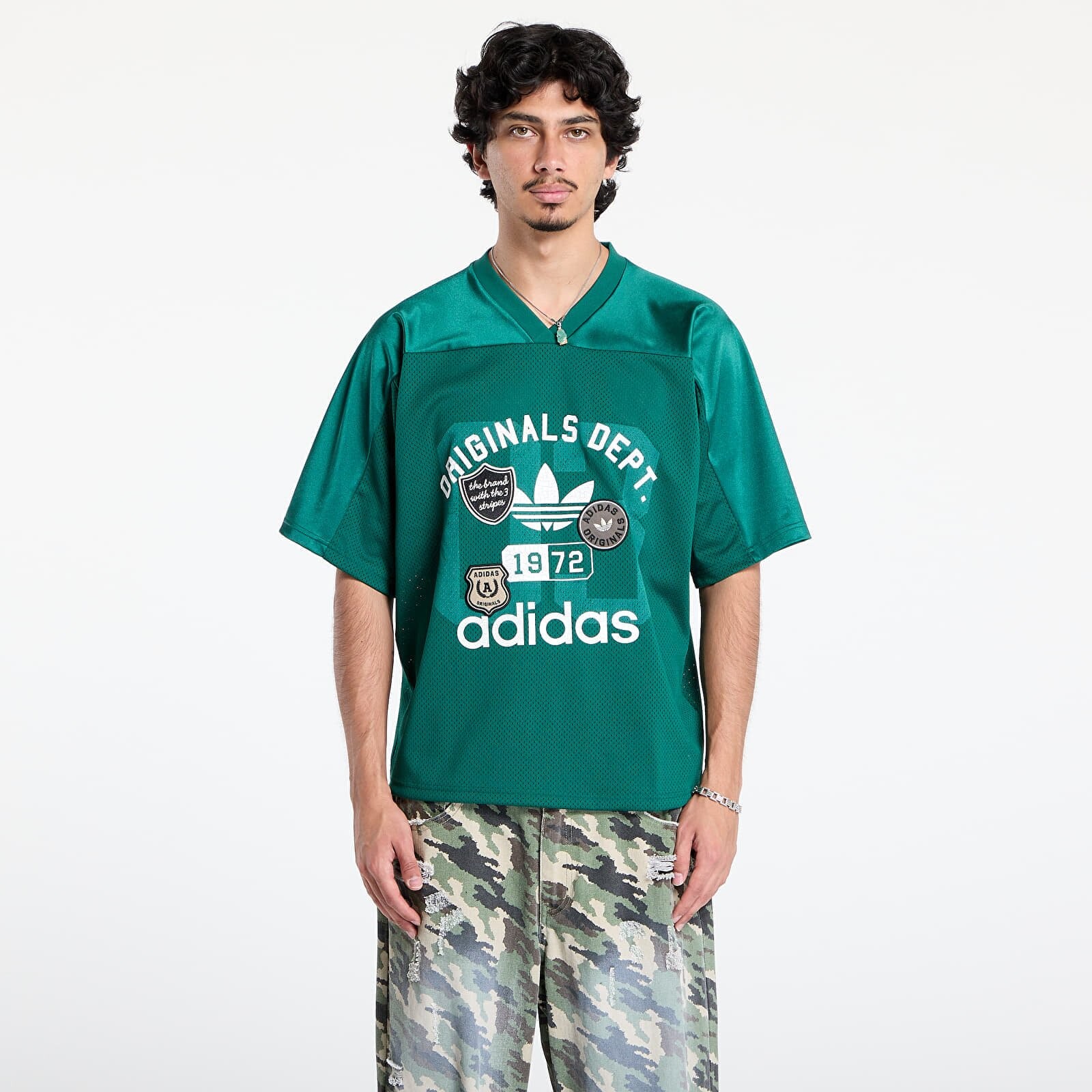 Tričko adidas Originals Dept. Graphic Mesh Jersey Collegiate Green XXL