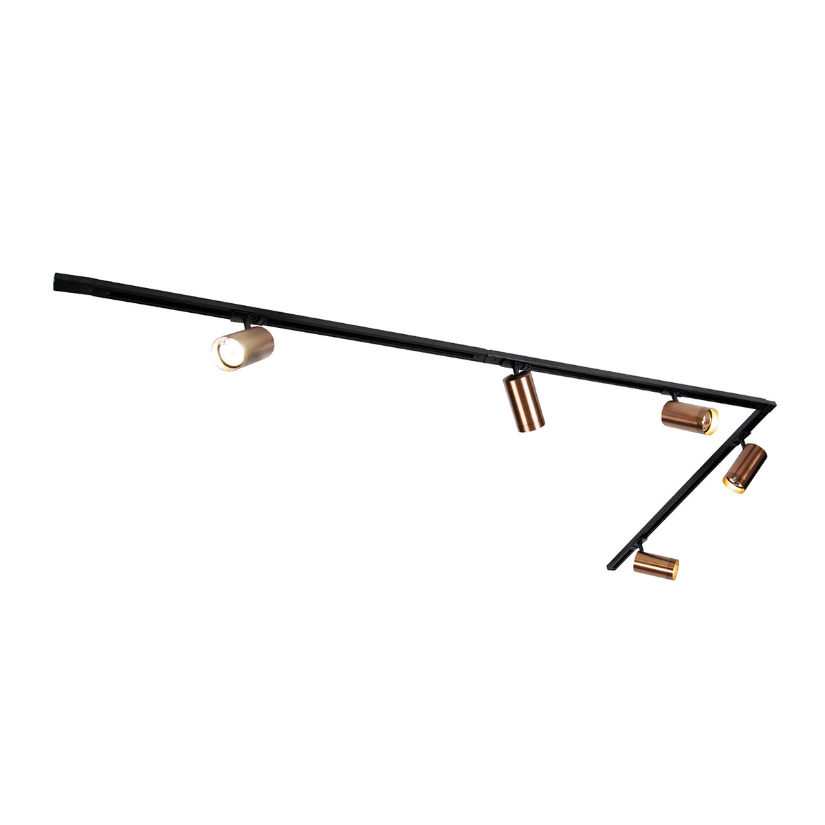 Moderný koľajnicový systém s 5 bodovými svetlami tmavý bronz 1-fázový GU10 70mm - Iconic Jeana Luxe
