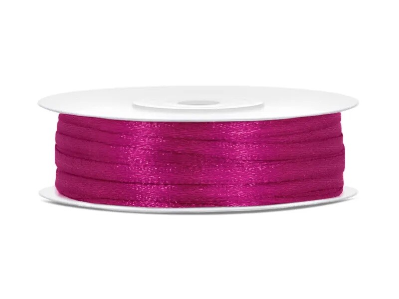 PartyDeco Saténová stuha - Fuchsia 3mm/50m