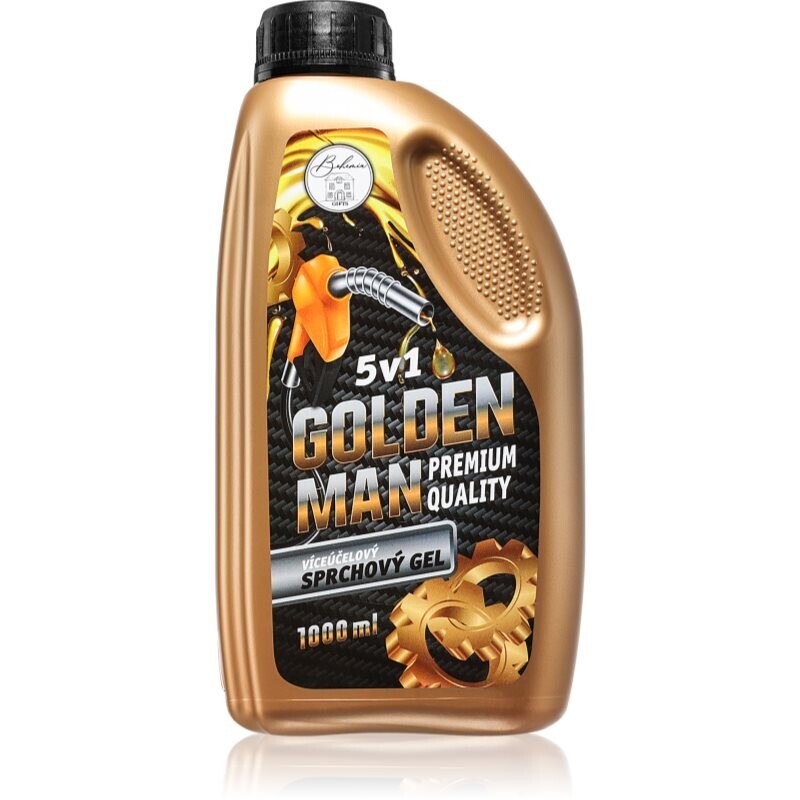 Bohemia Gifts & Cosmetics Industrial Golden Man sprchový gél pre mužov 5 v 1 1000 ml