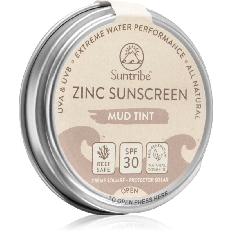 Suntribe Zinc Sunscreen minerálny ochranný krém na tvár a telo SPF 50 Mud Tint 45 g