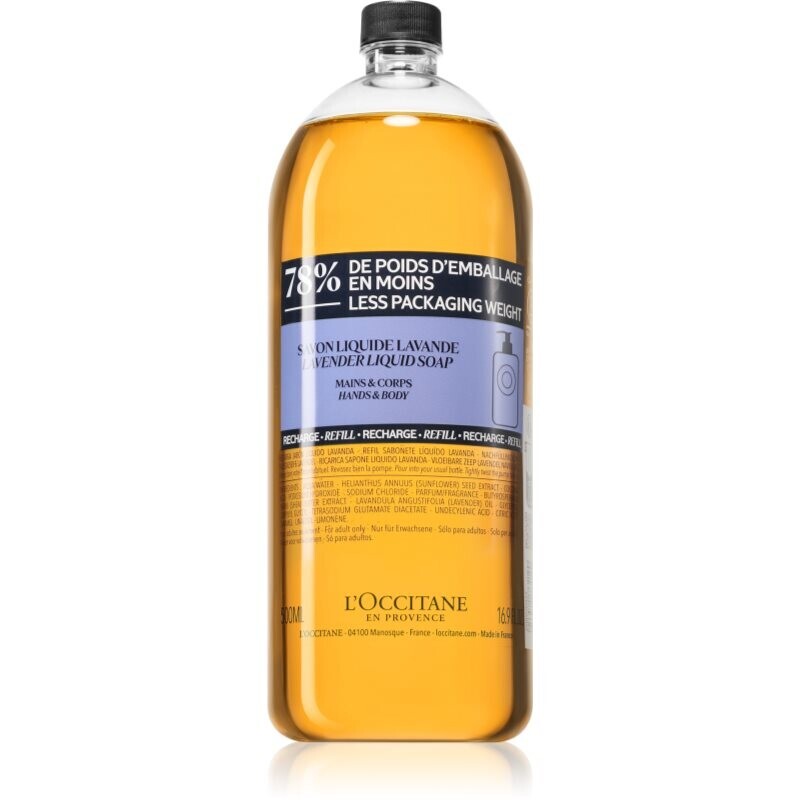 L’Occitane Shea Lavender tekuté mydlo na ruky Refill 500 ml