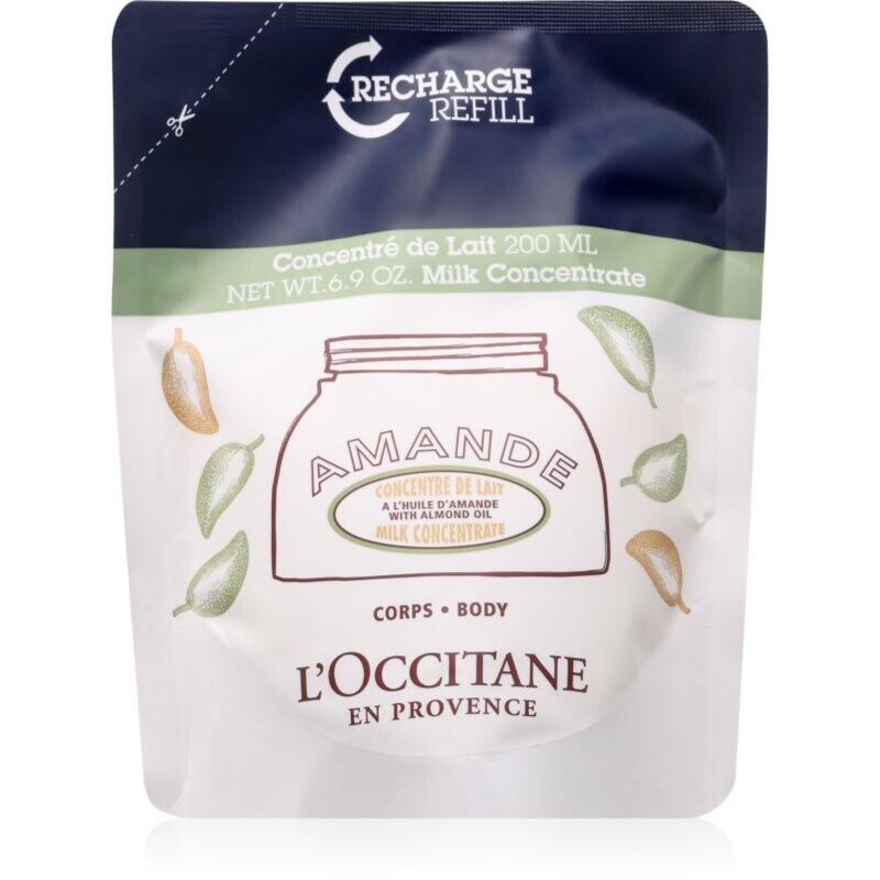L’Occitane Almond Milk Concentrate spevňujúci telový krém Refill 200 ml