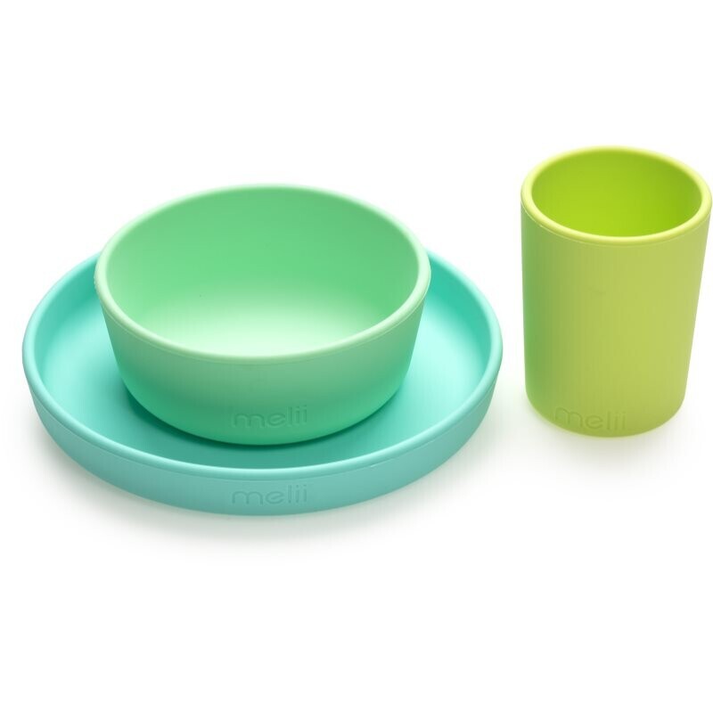 Melii Feeding Set jedálenská súprava Mint, Blue, Lime