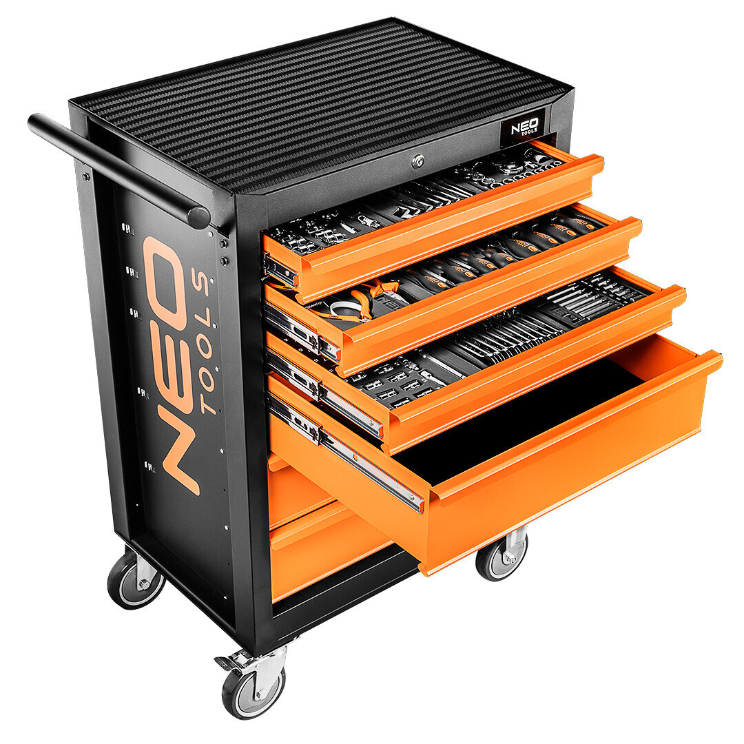 NEO TOOLS Dielenký vozík, 6 zásuviek + 149 nástrojov 84-221-9
