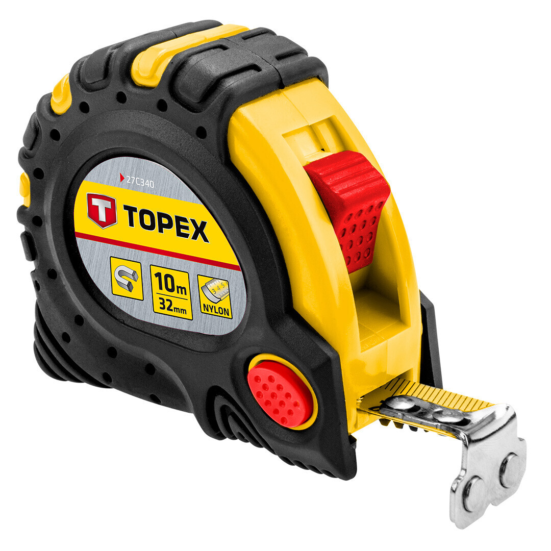 TOPEX Meter rolovací, 10 m x 32 mm, s magnetom 27C340