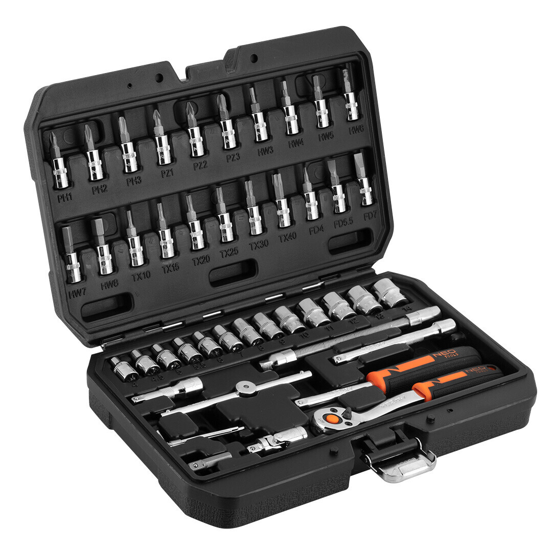 NEO TOOLS Nástrčné kľúče , 1/4