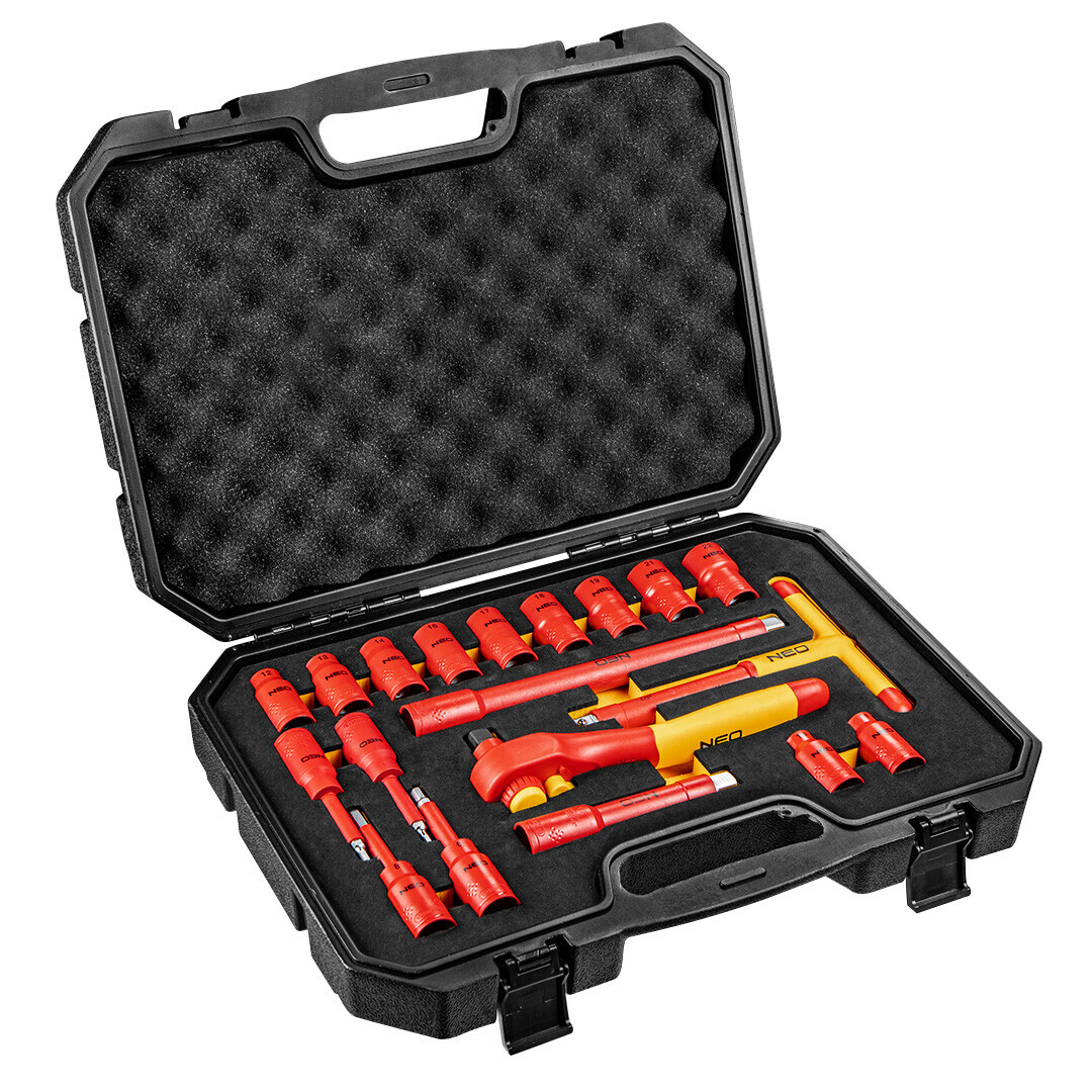 NEO TOOLS Nástrčné kľúče 1000V, 19 ks 01-306