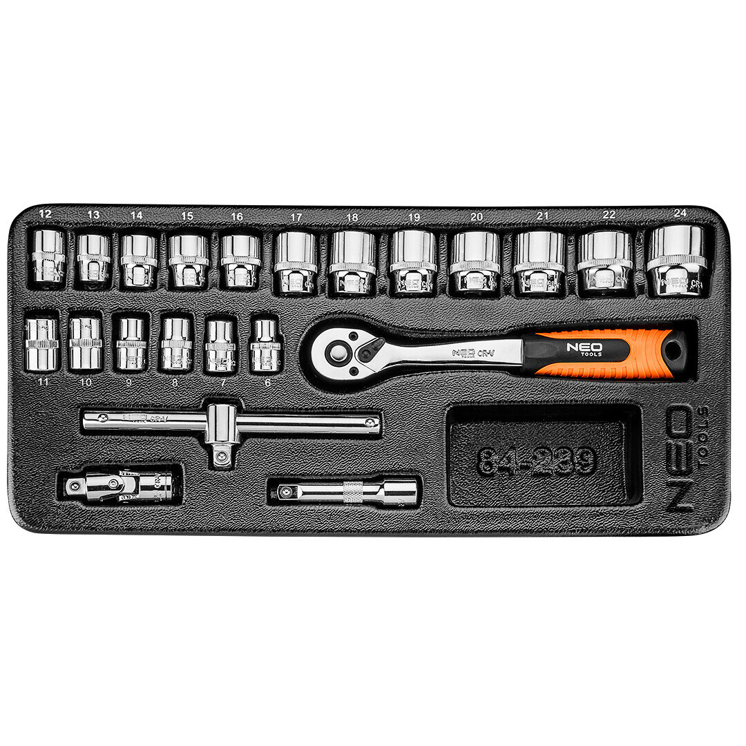 NEO TOOLS Nástrčné kľúče 3/8