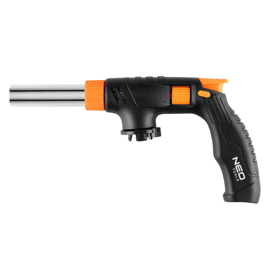 NEO TOOLS Plynový horák s piezoelektrickým, 360st skrutkovacím ovládaním plameňa 20-028