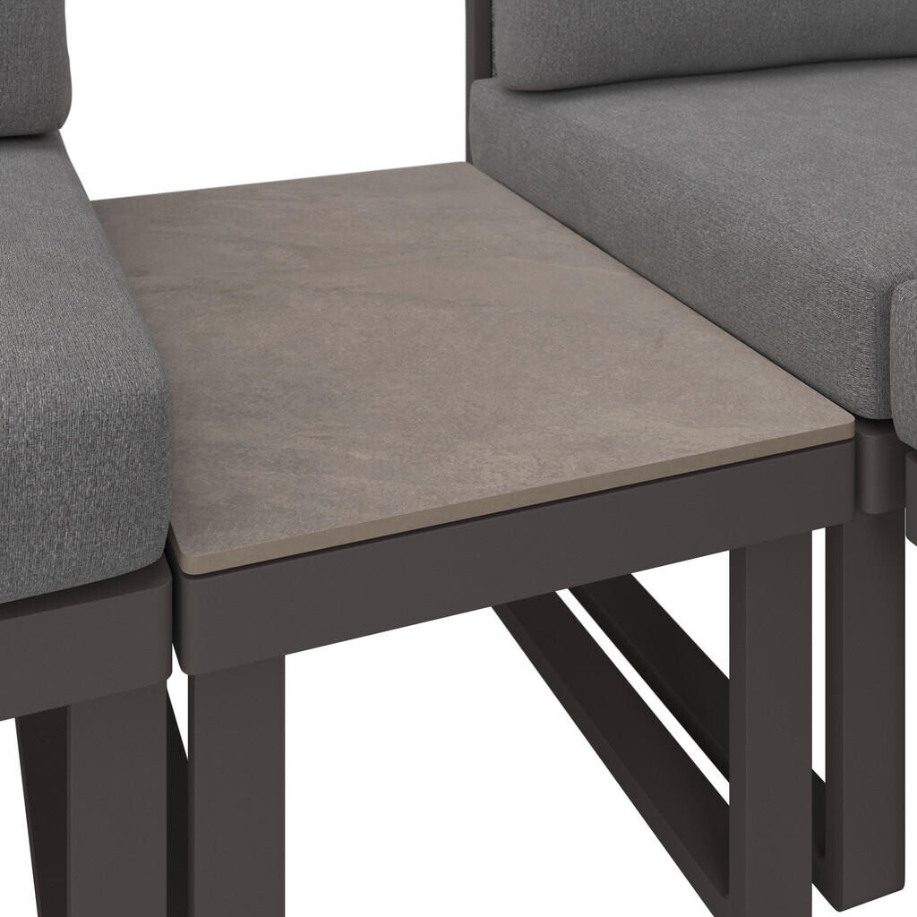 Amatio ZÁHRADNÝ STÔL, kov, kameň, 67/43/35 cm