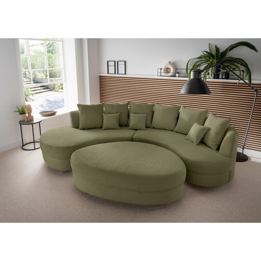 Livetastic SEDACIA SÚPRAVA, textil, olivovozelená
