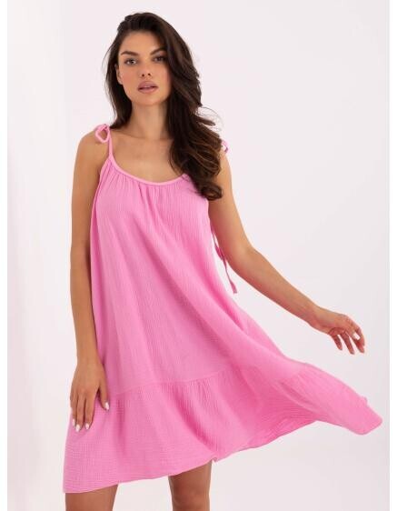 Ružové mušelínové šaty na leto OCH BELLA