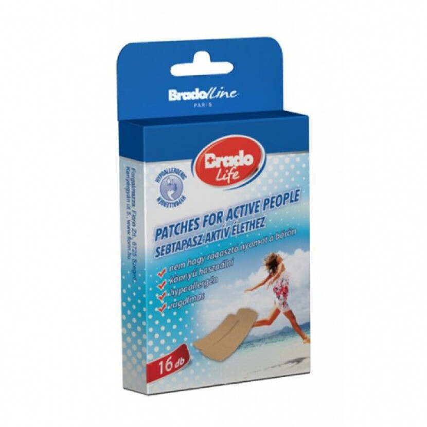 Náplasti hypoalergénne Bradolife Active 16 ks (biele, priehľadné)