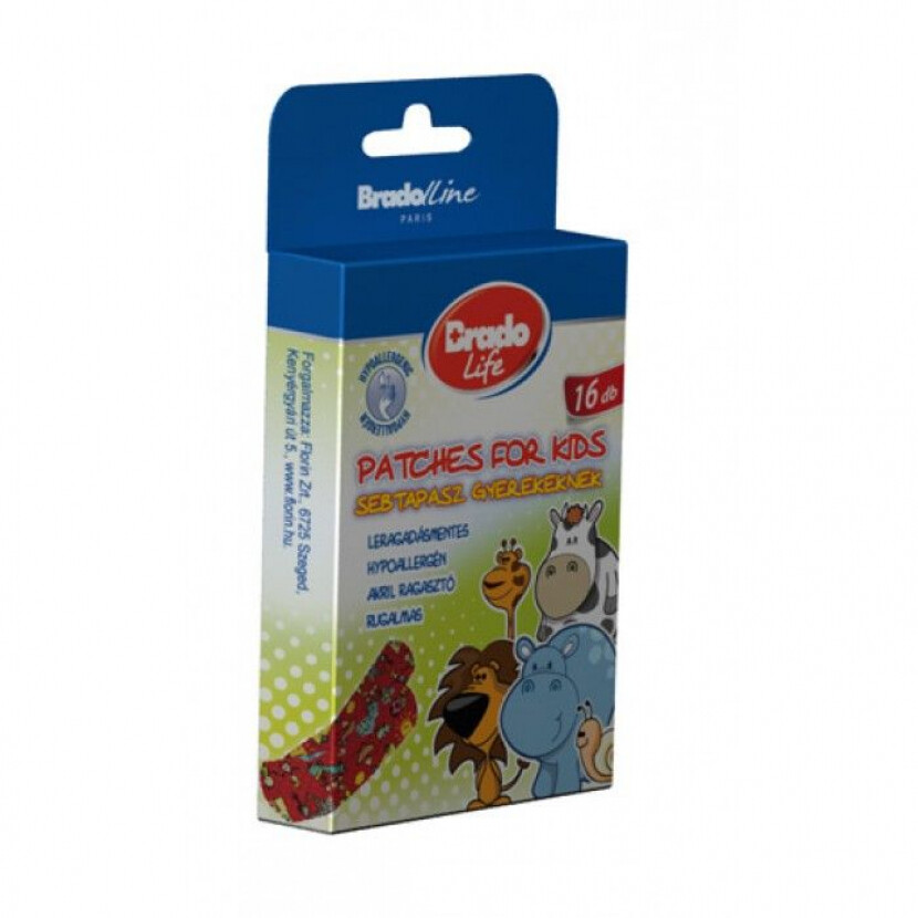 Náplasti hypoalergénne Bradolife Kids 16 ks - farebné