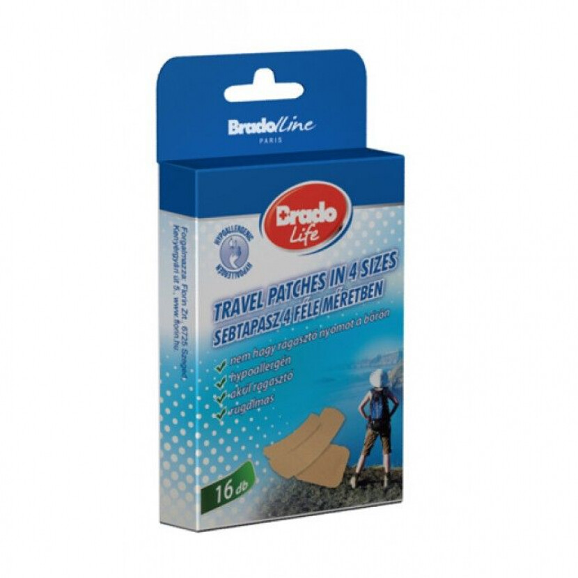 Náplasti hypoalergénne Bradolife Travel 16 ks - béžové