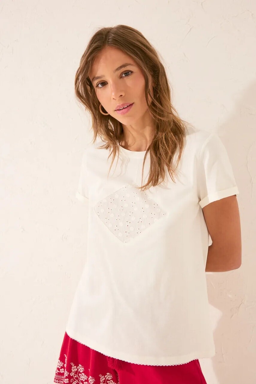 Bavlnené tričko women'secret dámske, béžová farba, 3279705
