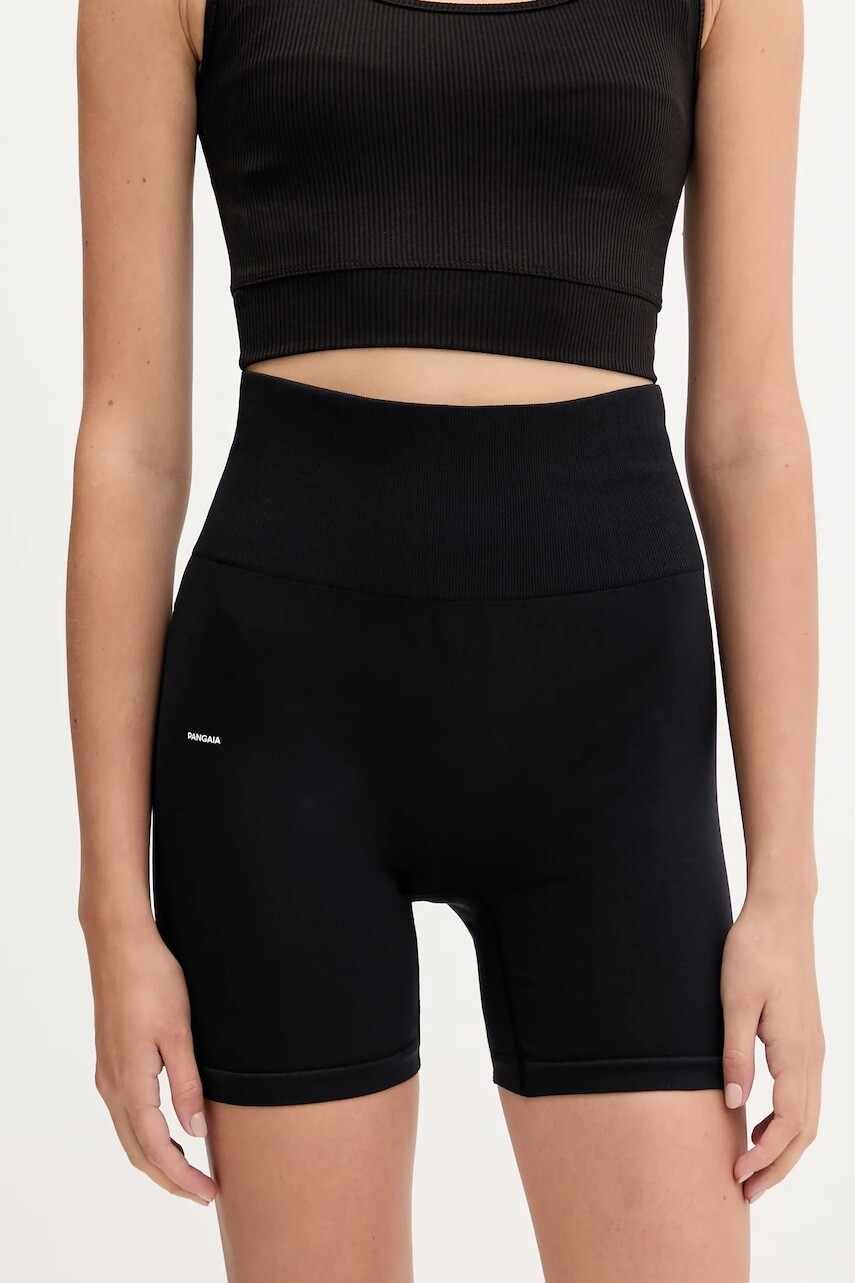 Šortky Pangaia Plant-Stretch Compressive Shorts modrá farba, jednofarebné, vysoký pás, 10002485
