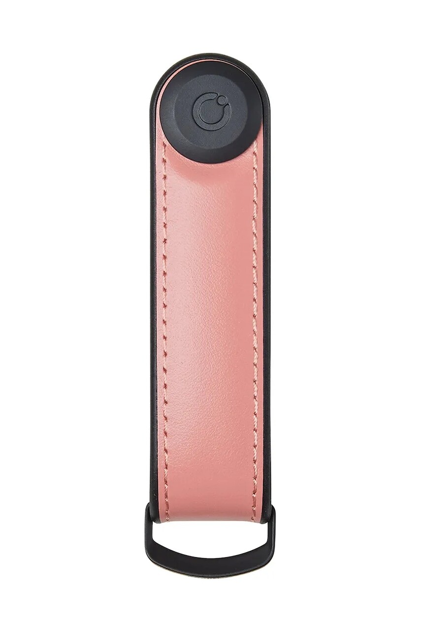 Kľúčenka Orbitkey Hybrid Leather 8,5 cm ružová farba
