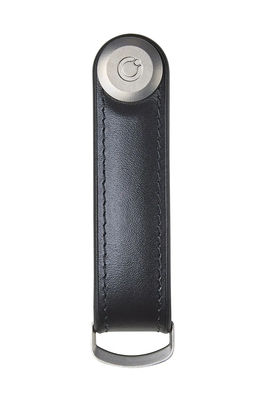 Kľúčenka Orbitkey Hybrid Leather 8,5 cm čierna farba
