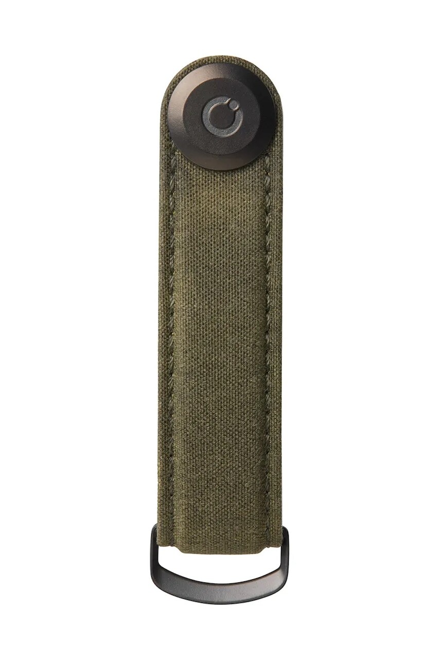 Kľúčenka Orbitkey Waxed Canvas 8,5 cm zelená farba
