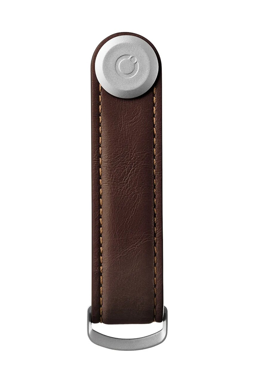 Kľúčenka Orbitkey Leather Espresso 8,5 cm hnedá farba