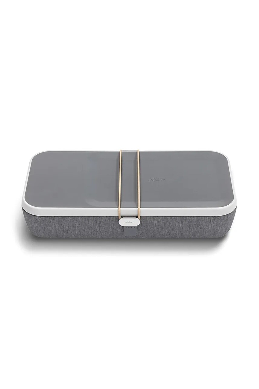 Prenosný kancelársky organizér s funkciou bezdrôtového nabíjania Orbitkey Nest v2 24 x 12 x 5 cm šedá farba