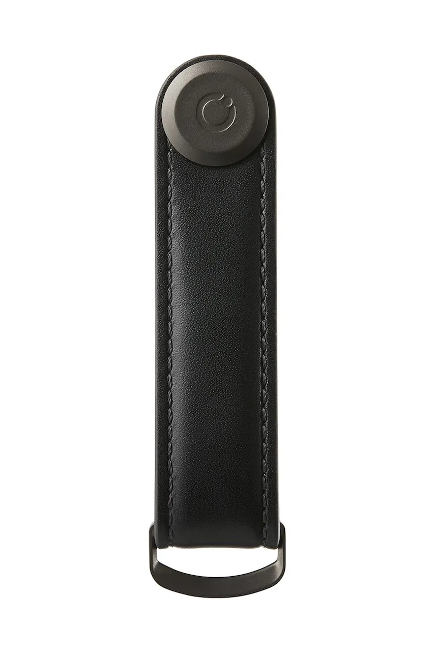 Kľúčenka Orbitkey Leather Black 8,5 cm čierna farba