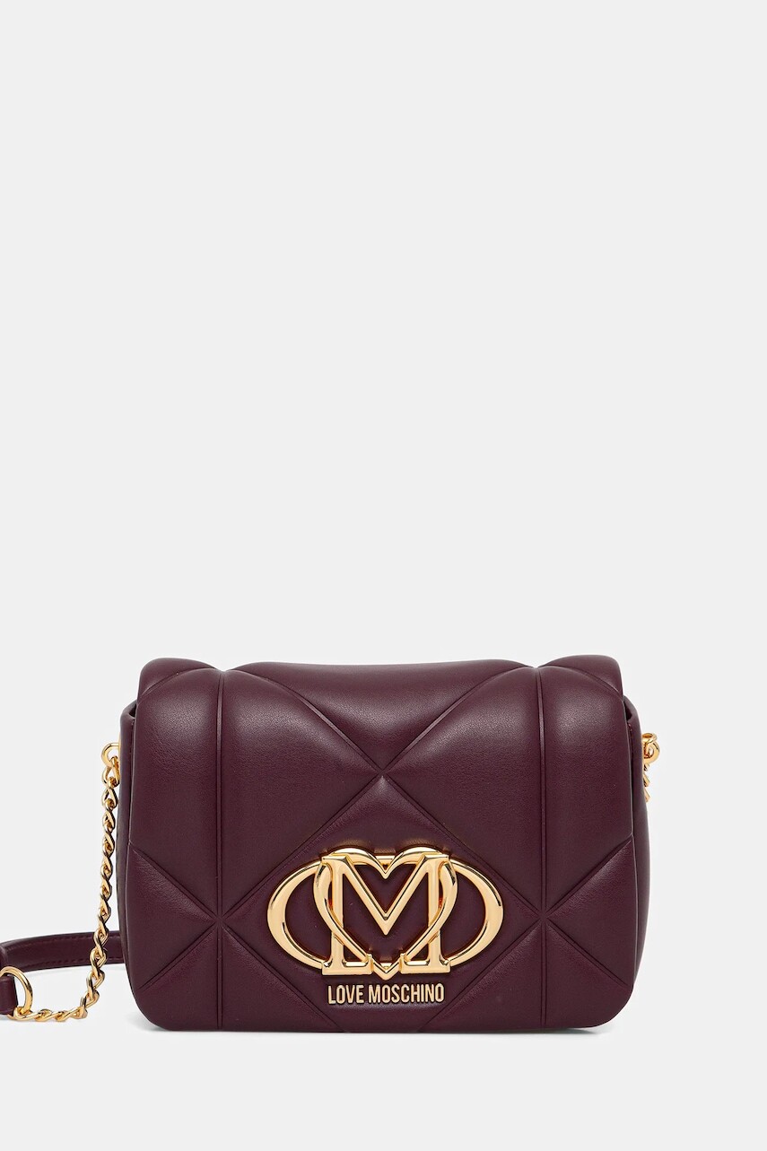 Kabelka Love Moschino fialová farba, JC4084PP1NLC0552