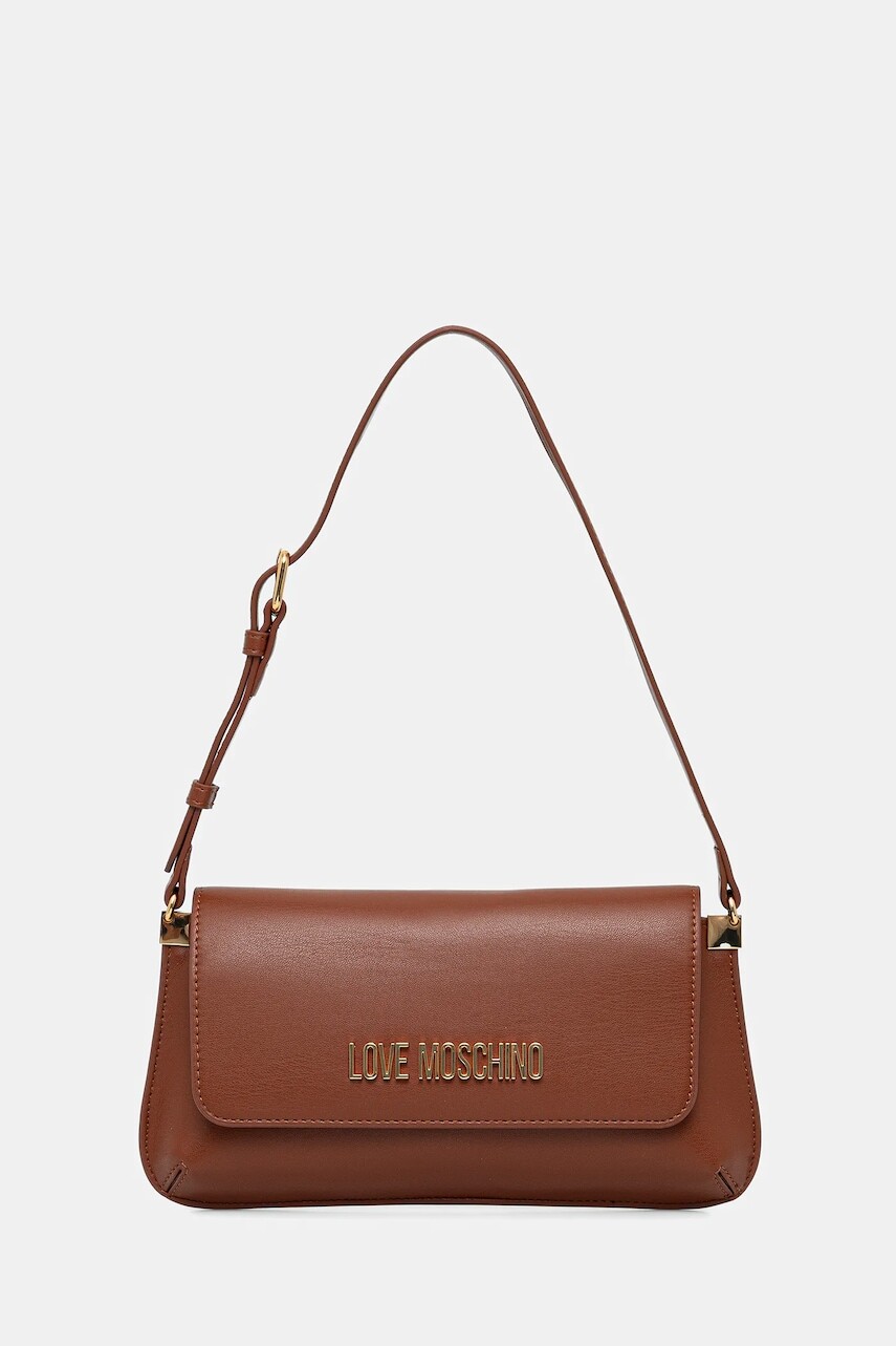 Kabelka Love Moschino hnedá farba, JC4058PP1NLO0312