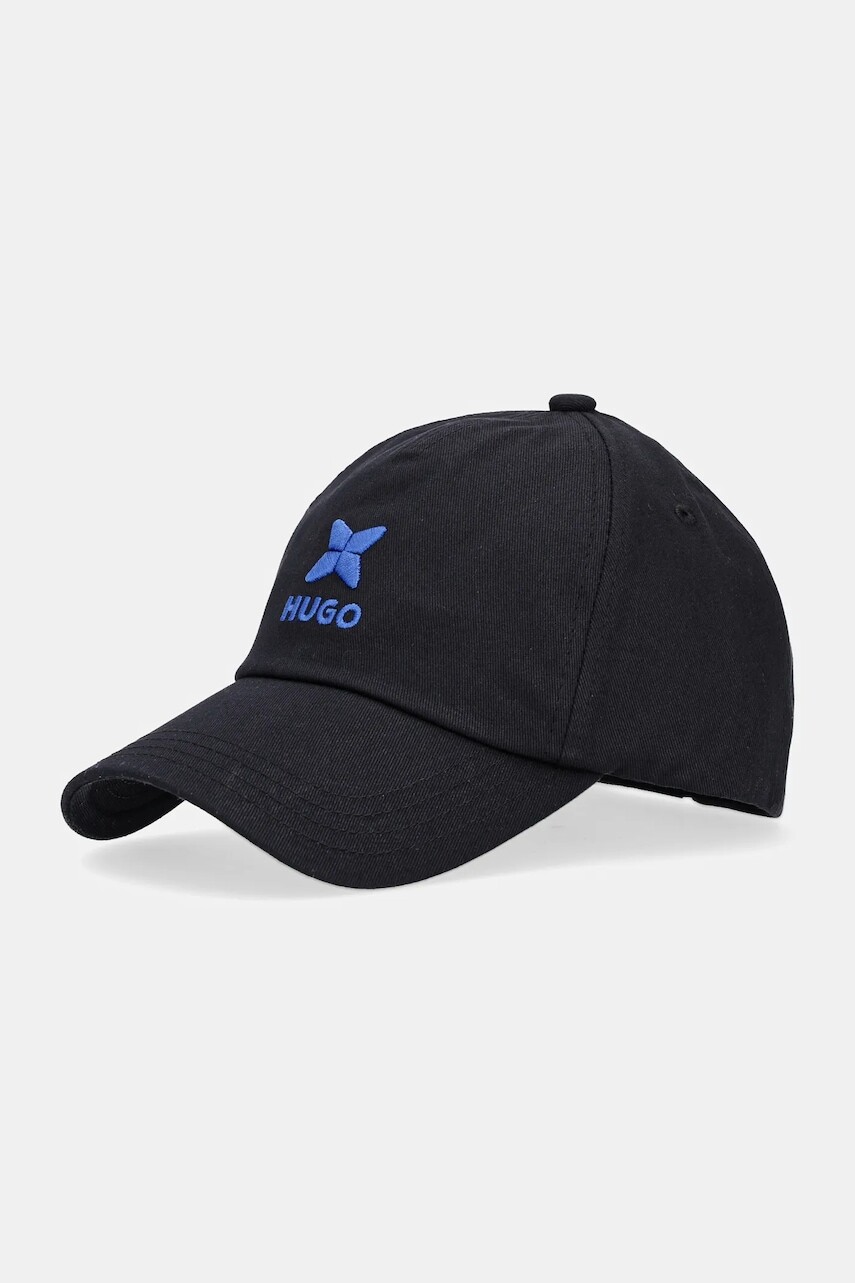 Bavlnená šiltovka Hugo Blue čierna farba, 50544441