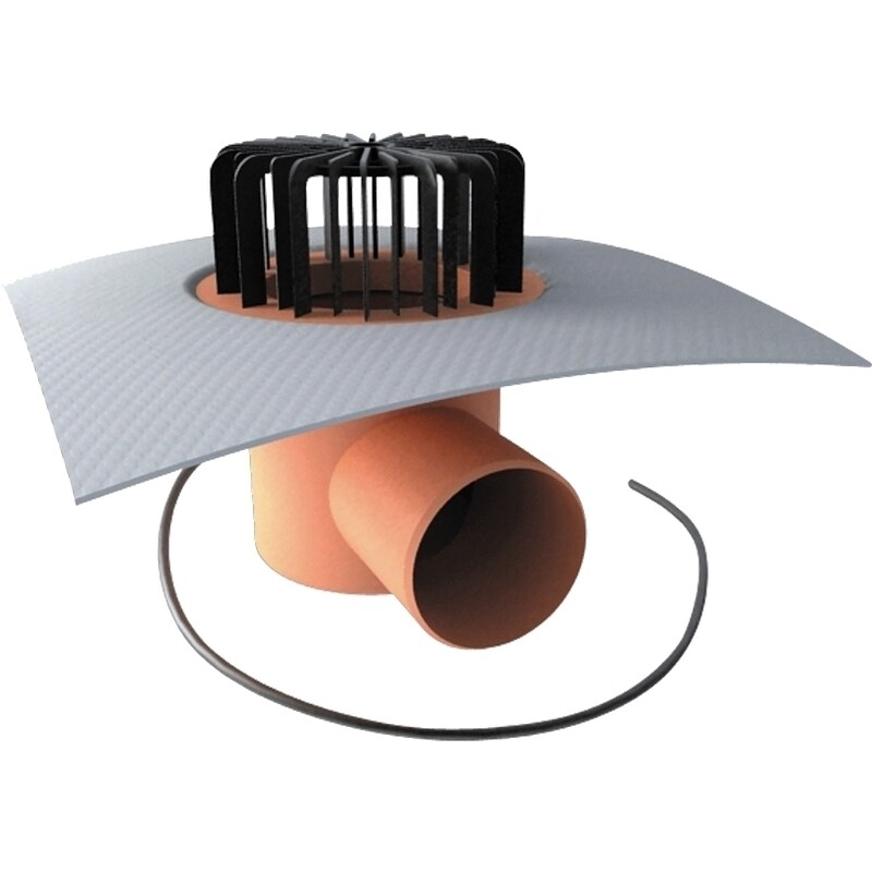 Strešný vtok vodorovný vyhrievaný TOPWET TWE 110 PVC V