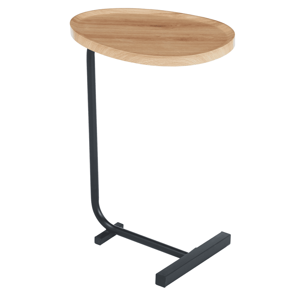 Príručný stolík, dub/čierna, ABERY