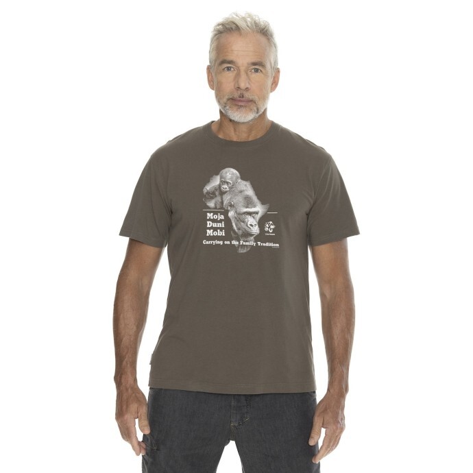 Bushman Pánske tričko ZOO gorila, tmavohnedé M