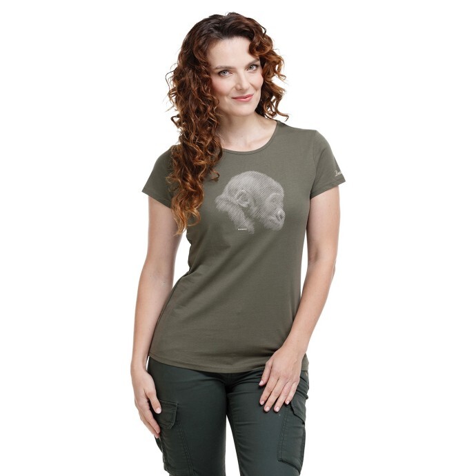 Bushman Dámske tričko ZOO gorila W, tmavozelené S