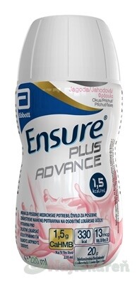 Ensure PLUS ADVANCE jahodová príchuť 30x220ml