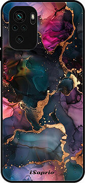 iSaprio Lesklé puzdro Dark Marble 10 – Xiaomi Redmi Note 10/Note 10S