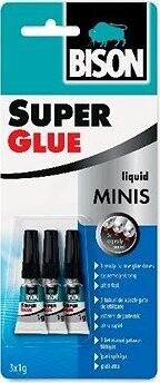 BISON Super Glue Minis 3× 1 g