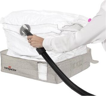 Compactor OXFORD vákuový úložný box L, 56 × 56 × 16 cm, pevné puzdro, polyester-bavlna