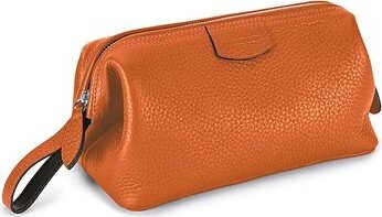 Truefitt & Hill Gentleman's Washbag, kožená kozmetická taška oranžová