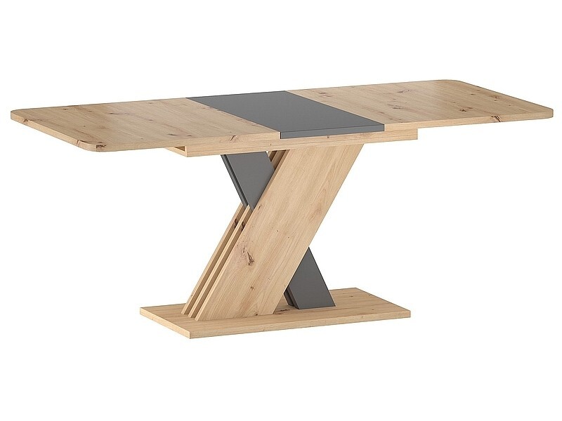 Rozkládací jídelní stůl Exel 140/180 cm dub artisan/antracit