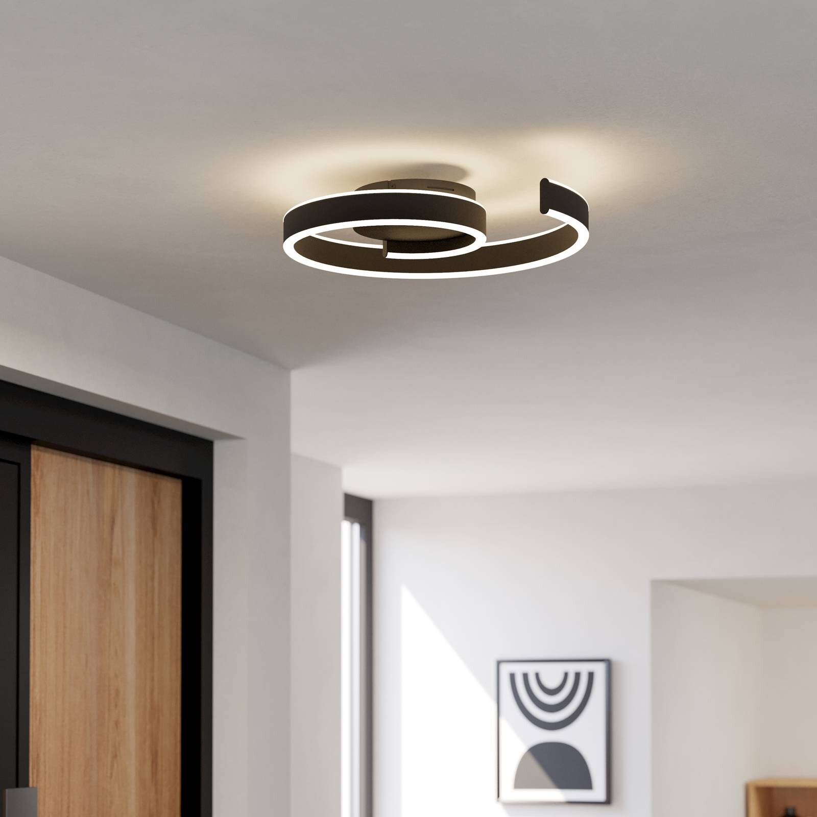 EGLO connect Smart stropné LED svetlo Andabaia-Z, čierne